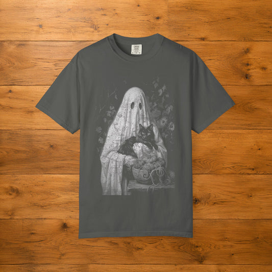 Spooky Yarn Club Ghost & Cat Shirt