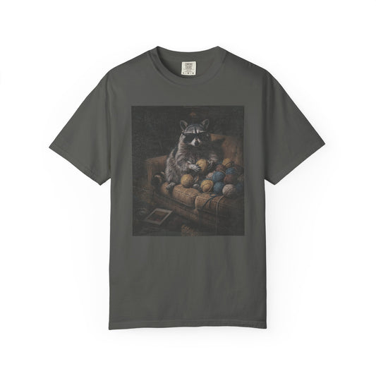 Funny Raccoon Yarn Hoarder Shirt, Trash Panda Sunglasses Tee, Sarcastic Crochet Gift, Comfort Colors Shirt | Shepherds Cottage