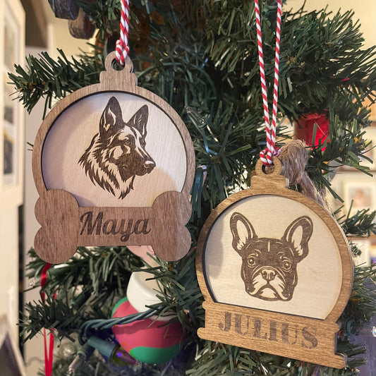 Custom Dog Christmas Ornament - Made to Order