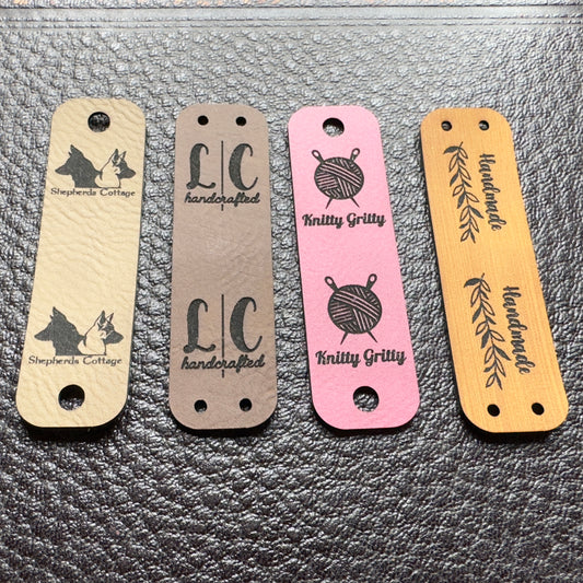 Faux Leather Tags for your handmade products | Custom