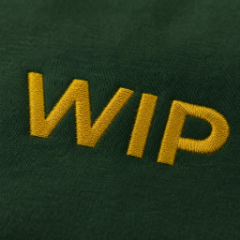 WIP Embroidered Hoodie — Cozy Gift for Makers & Crafters